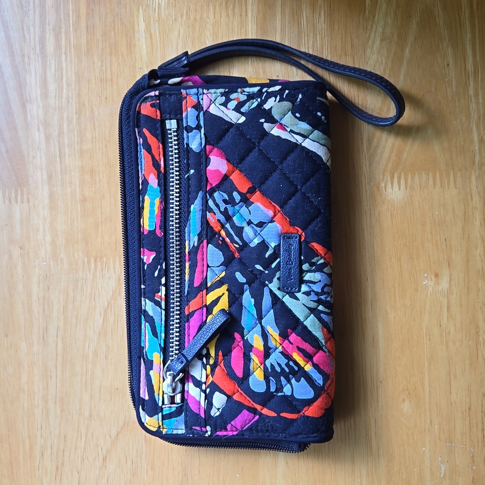 Vera Bradley "Butterfly Flutter" RFID iconic wristlet wallet, new w/o tags!